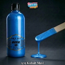 Aura Metalik Sedefli Ve Vernikli Boya - 505 Kobalt Mavi Ahşap, Taş Tozu, Hobi, Dıy -