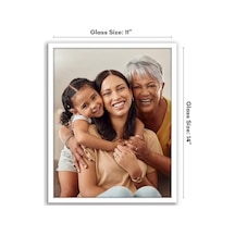 11x14 Beyaz Resim Çerçevesi - Kırılmaya Dayanıklı Camlı İnce Kenarlıklı Fotoğraf Çerçevesi - Yatay Veya Dikey Görüntü Formatı İçin Asma Donanımlı Duvar Resim Çerçevesi 50 x 22