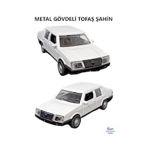 Oyuncak Tofaş Şahin Metal Çekbırak Araba Beyaz 14 Cm. 1:30 Boyut Beyaz