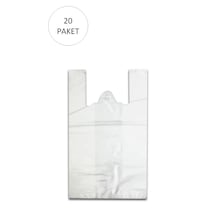 Hubrendy Tedarik Beyaz Hışır Atlet Poşet Mini Boy 22x31 Cm 20 Paket Takriben 10.000 Adet