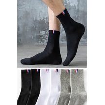 Bgk Unisex 6 Çift Lastik Desenli Uzun Çorap Çok Renkli