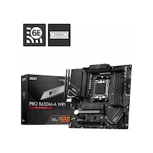 MSI PRO B650M-A WIFI AMD B650 6400 MHz (OC) DDR5 Soket AM5 mATX Anakart