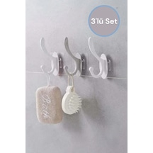 Renkli Kolay Montaj Duvara Yapışabilen 3 Lü Banyo Ev Askısı Shn-1080 Çok Renkli Askı Seti Kolay Mont Diğer