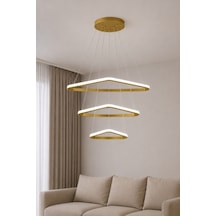 Uven 3'lü Led Sarkıt Avize Beyaz Işık Eskitme