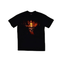 Stoned&Fame Erkek Siyah Trivium Baskılı T-shirt SIYAH
