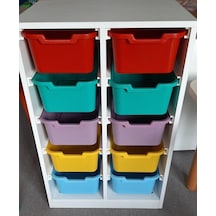 Dolap Plastik 10 Çekmeceli Çok Renkli