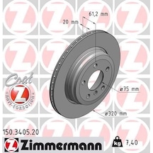 Zımmermann Fren Dıskı Arka Bmw E60 E61 E63 E64 Zımmermann 150.3405.20 34216864061
