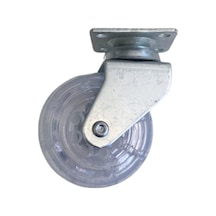 Düz Tabla Şeffaf Masa Tekeri Sehpa Tekeri Metal Şeffaf 50x20mm