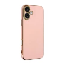 Apple Uyumlu iPhone 16 Kılıf Volet Silikon Pembe\