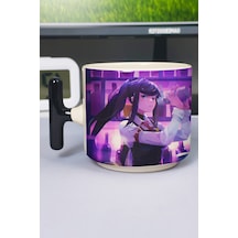 Va-11 Hall-a Baskılı Seramik Lüks Kupa 1 Adet T Şeklinde Özel Siyah Kulp Dalga Kulp V4t Çok Renkli