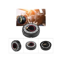 Geeroyoo Alüminyum Alyuminyumli Otomobil Direksiyon Hızlı Çıkarıcı - Yarış Araçları İçin Güvenli Top Kilitli Montajlı Siyah