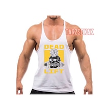 Tarzsokak Gym Tank Top Fitness Sporcu Atleti Gym72 Beyaz