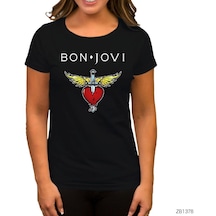 Bon Jovi Hearth Siyah Kadın Tişört