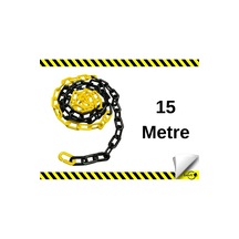 Lorex Plastik Zincir Sarı/siyah , Trafik Zinciri. 15 Metre