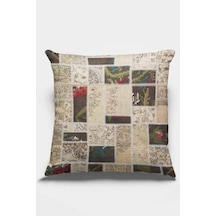 Çok Renkli Patchwork Çift Taraflı Kırlent Kılıfı Krl289n11