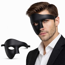 Siyah Yarım Erkek Maske Phantom Parti &amp Amp Balo Maskesi