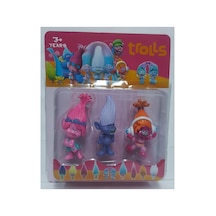 3lü Trolls Set Princess Poppy, Guy Diamond, Dj. Suki