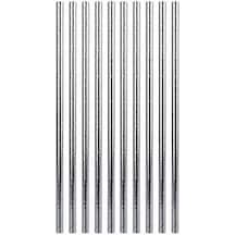 Shineyee Gümüş Renkli 100'lü Paket, Yiyecek Dereceli, Çevre Dost, Dayanıklı, Ev Ve Partiler İçin烫金 Kağıt Pipetler