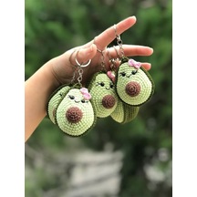 Amigurumi Organik Oyuncak - Avakado Anahtarlık