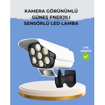 Hubrendy Tekno Kamera Görünümlü Solar Led Lamba Hareket Sensörlü Uzaktan Kumandalı Bahçe Duvar Aydın