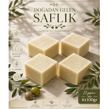 Doğal El Yapımı Zeytinyağ Özlü Katı Sabun 4 X 100 Gr Diğer