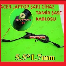 Tüm Acer Laptop Adaptörleri Tamir Şase Kablosu 5.5Mm-1.7Mm Uç