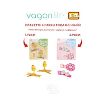 4'lü Saç Toka Seti Önce Birleştir,sonra Tak 2 Paket 4 Adet Gönderilir Yapı Toka Seti Ff 7110-7134