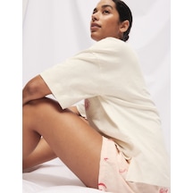 Marks & Spencer Cool Comfort:trade Mark: Baskılı Kısa Pijama Takımı Krem Mix