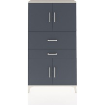 Arges Dolap 3 Raflı 2 Çekmeceli 4 Kapaklı 88x30x163 Aytaşı-an... Aytaşı