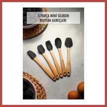 Bezos 5 Parça Bambu Saplı Mini Supatula Seti Erdotıca Çok Renkli