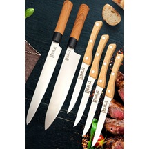 Steak Bıçak Seti 6 Parça Japans Serisi Şef Bıçakları