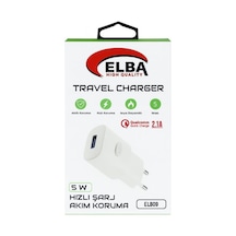 Elba Elb09 5w 2.1a Hızlı Şarj Akıllı Koruma Usb Ev Şarj Cihazı