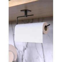 Siyah Kağıt Rulo Havluluk Peçetelik Yapışkanlı Tasarım Askı Siyah Çelik Diğer