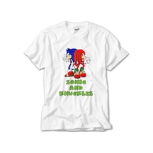Sonic And Knuckles Beyaz Tişört Beyaz
