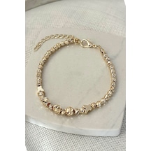 Kadın Trend Gold Dorika Işıltısı Kelebek Detay Bileklik Gümüş