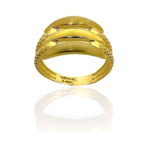 Magold İki Kol Kaburga Altın Yüzük 14 Ayar