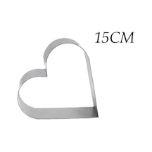 Paslanmaz Kalp Pasta Kalıbı Puntasız 7cm 15cm Gümüş