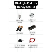 Okul İçin Elektrik Deney Seti 3 Temel Elektrik Devre Eğitim Kiti
