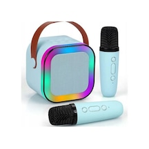 Wowkids Sy13 İki Mikrofonlu Mavi Karaoke Speaker