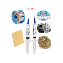 Lehimleme Seti 40 G 0,5 Mm Lehim Teli Cp-2515 Lehim Fitili Flux Lehim Toplama Havya Uc Temizleyici Seti Tk273