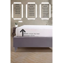 Colorful Micro Fitted Full Kenar Sıvı Geçirmez Yatak Koruyucu Alez Gri