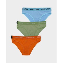 - Fresh Mode Kadın Slip 3 Lü Paket - Çok Renkli Çok Renkli