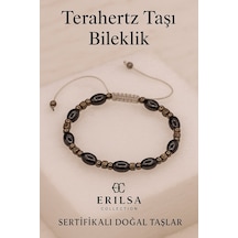 Sertifikalı Titreşim Taşı Odaklanma Ve Koruyucu  İçin Terahertz Taşı Bileklik Gri