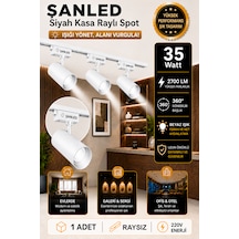 Led Beyaz Kasa Beyaz Işık 35w Raylı Spot / 1 Adet