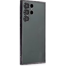 Newface Samsung Galaxy S22 Ultra Kılıf Razer Lensli Silikon - Siyah