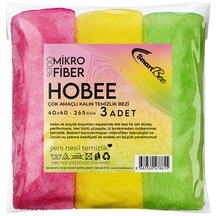 Hobee Mikrofiber Kalın Temizlik Bezi Çok Renkli 3'lü 40 x 40 CM
