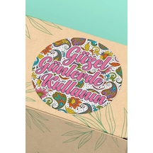 Pembe Güzel Günlerde Kullanın Sticker 3x3cm St2170 Çok Renkli
