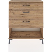 Arges Şifonyer 3 Çekmeceli 88x30x106 Çam-çam Çam
