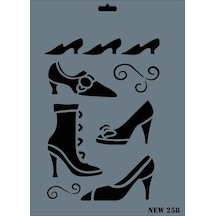 Rich New Seri N-258 Stencil 35x25 Cm - Blba-287570 Renkli