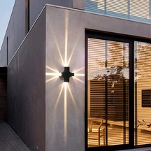 Elektrikle Çalışır, 4 Watt, Modern Tasarım İç Ve Dış Mekan Duvar Apliği, 3200 Kelvin, 220v Led Aplik Siyah